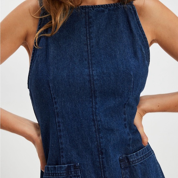 Free people dex denim midi dress - Picture 5 of 14